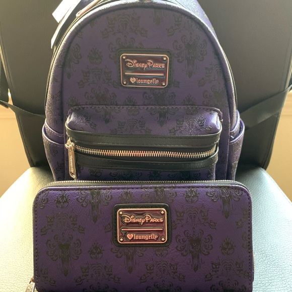 Loungefly Haunted Mansion Backpack AND Wallet NWT - Picture 2 of 6